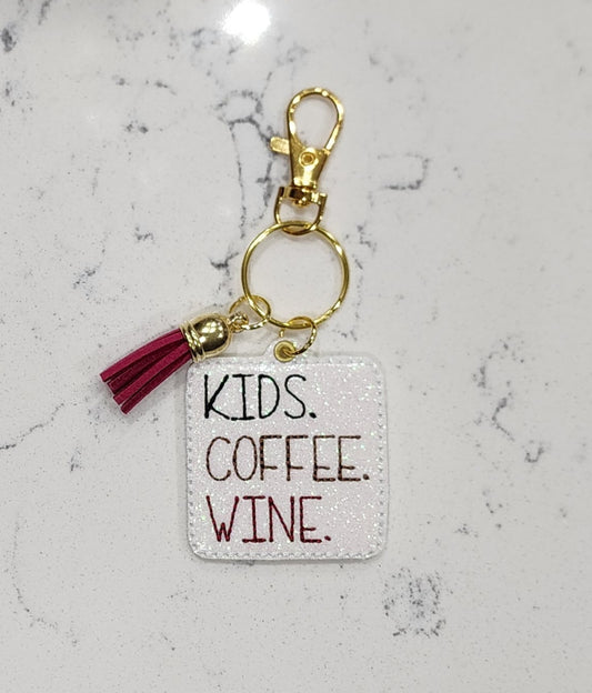 Kids Coffee Wine Keychain
