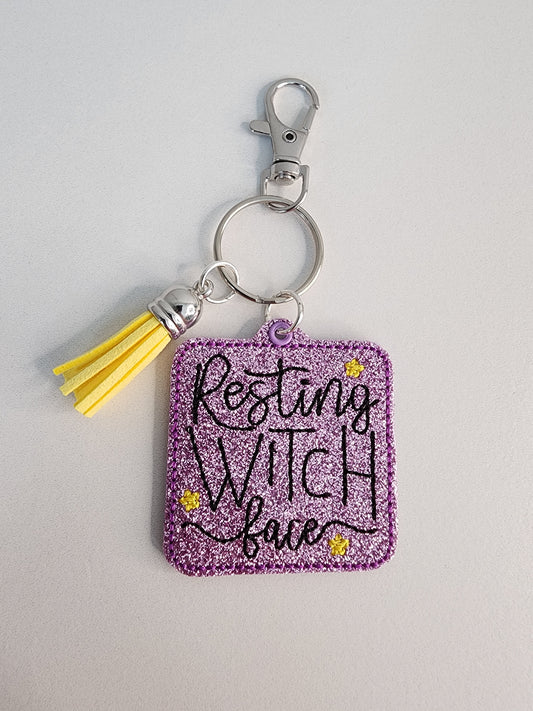 Resting Witch Face Keychain