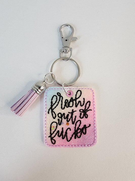 Out Of Fu*ks Keychain- Pink