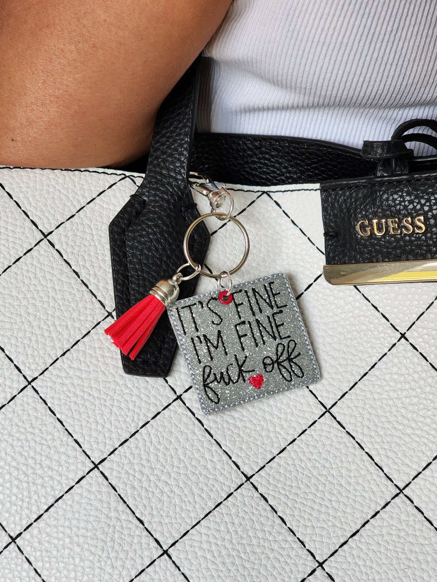 I'm fine Fu*k Off Keychain