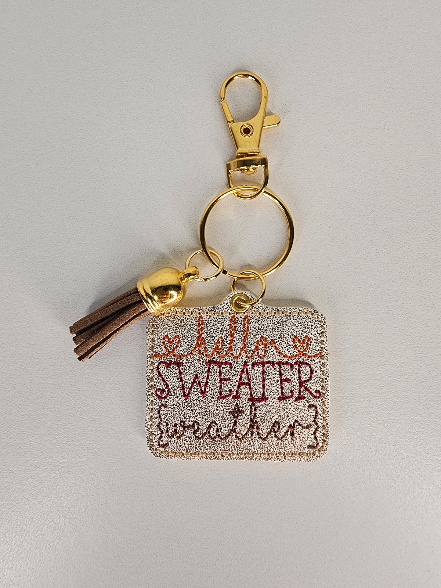 Hello Sweater Weather Keychain a