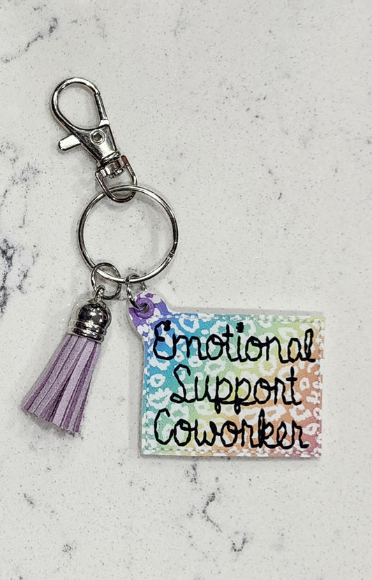 Emotional Support Coworker Keychain
