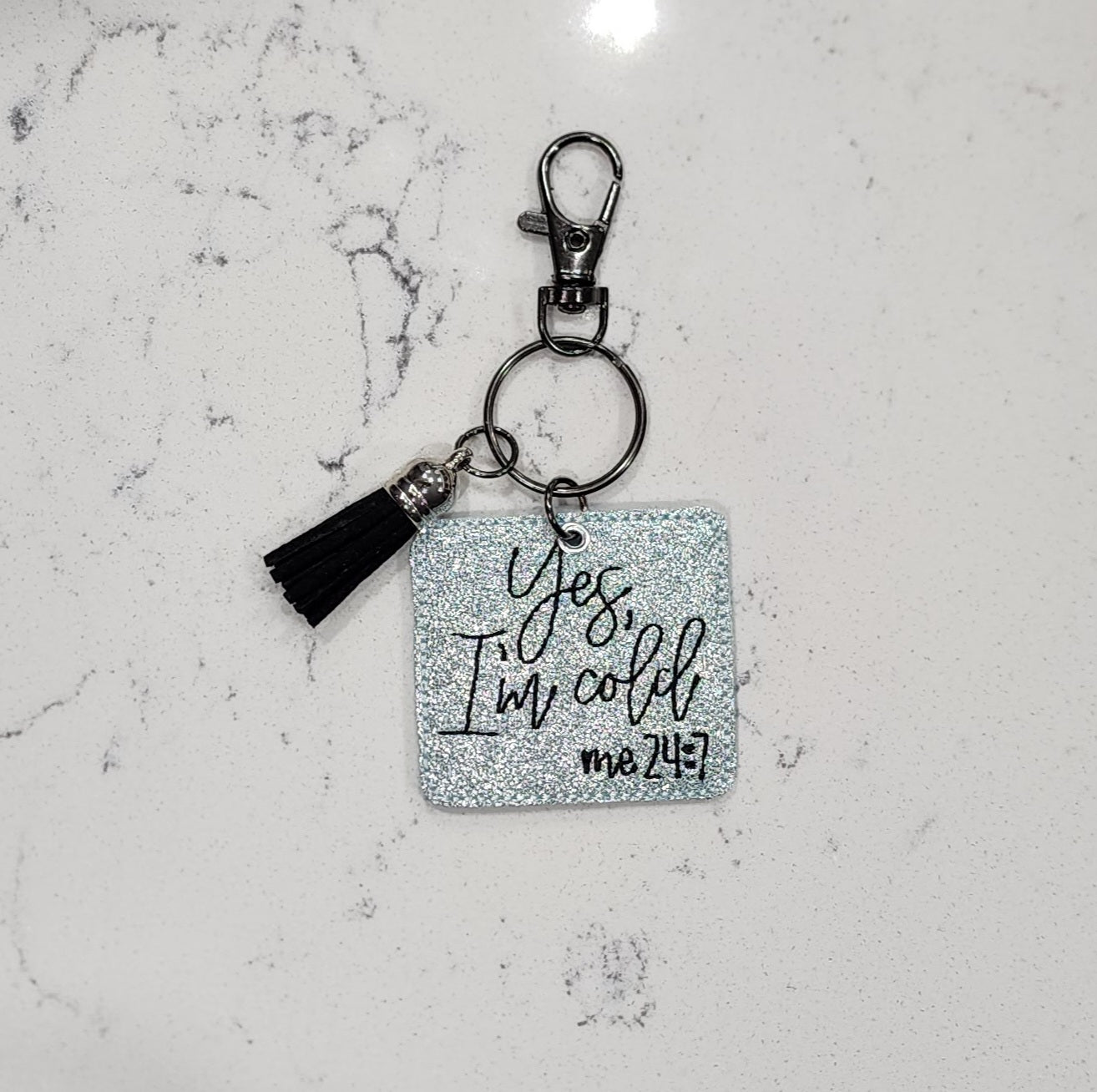 Yes I'm Cold Keychain