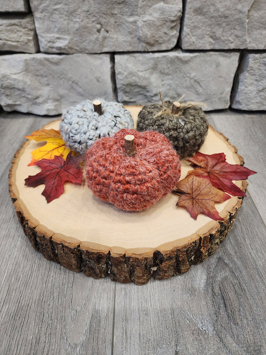 Pumpkins, set of 3 small